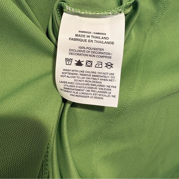 NWT Nike Mens Large Dri-FIT Ribbed Collar Standart Fit Solid Green Golf Polo - Picture 6 of 9